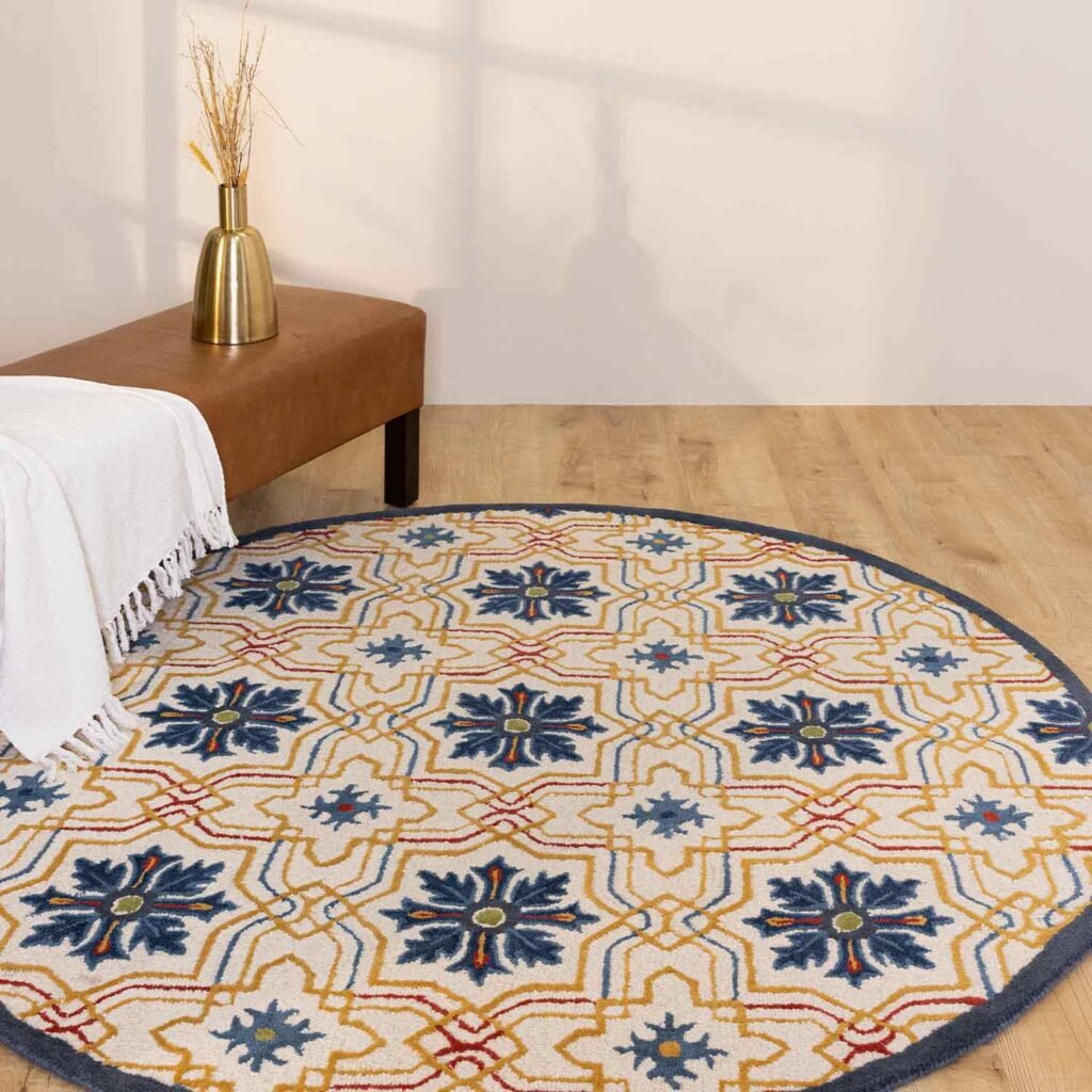 Amask Hand Tufted Woollen Round Carpet