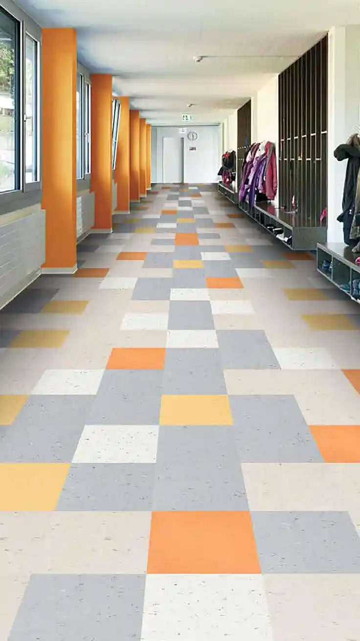 Carpet Tiles Installed in a Hallway