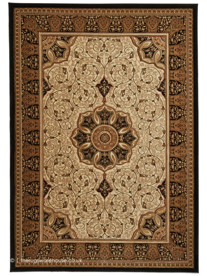 Nerima Cream Black Rug