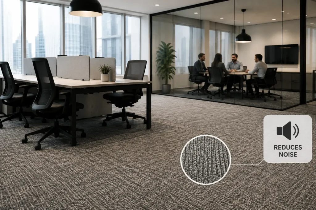 Carpet Helps Reduce Office Noise
