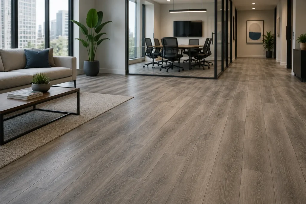  Vinyl Gives You a Hard-Floor Appearance